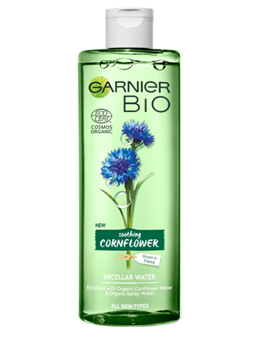 3600542215305 Garnier Bio Cornflower Micellar water 400ml 373x488px desktop verso